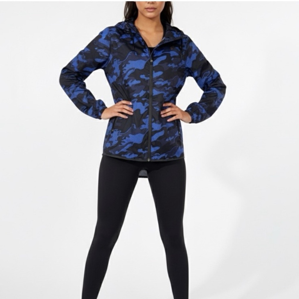 Ivy Park Blue Camo Windbreaker Jacket